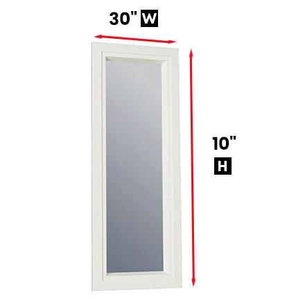 Fixed Glass Window 30-inch W x 10-inch H