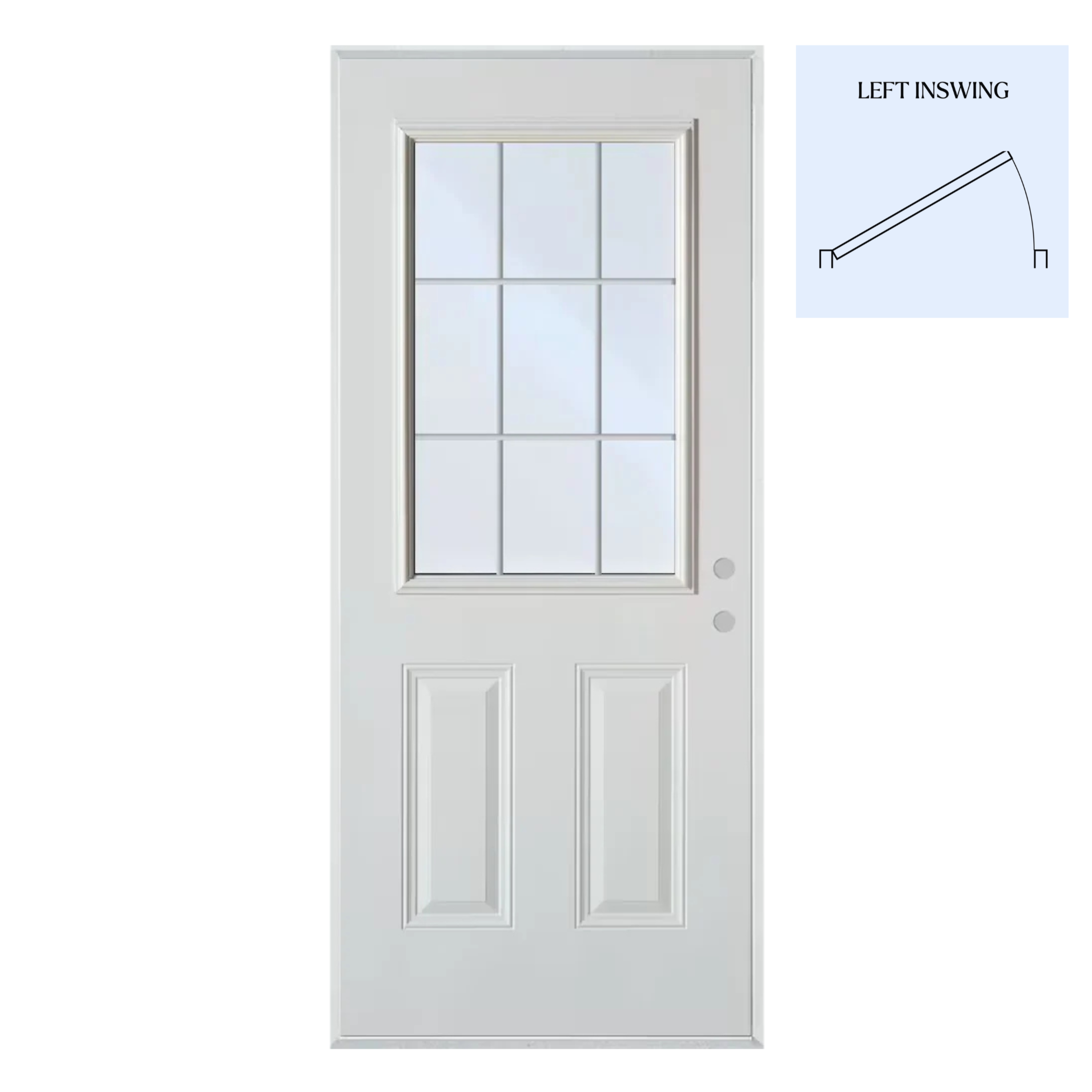 Half Glass 36"X 78" Inswing Door