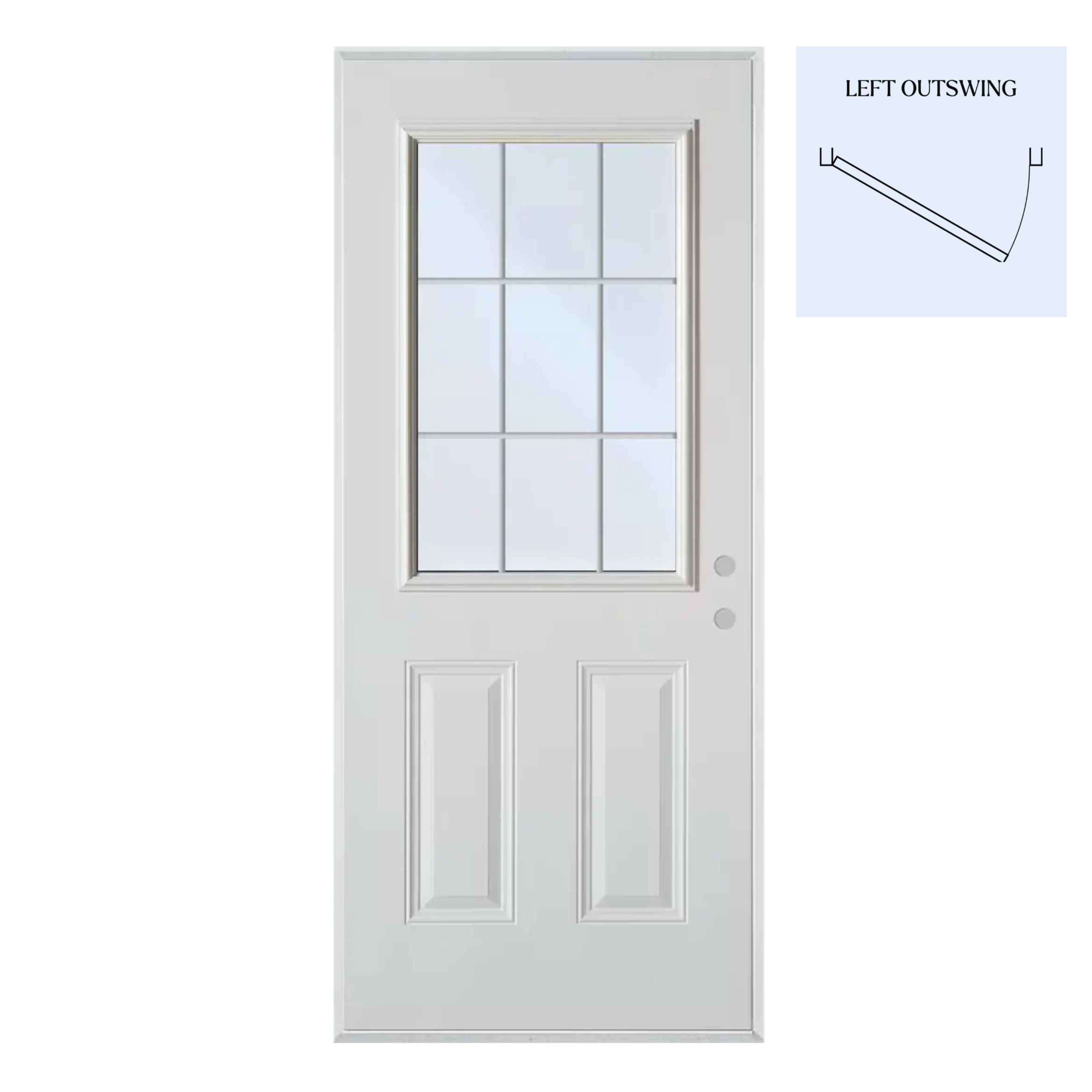 Half Glass 34"X80" Outswing Door