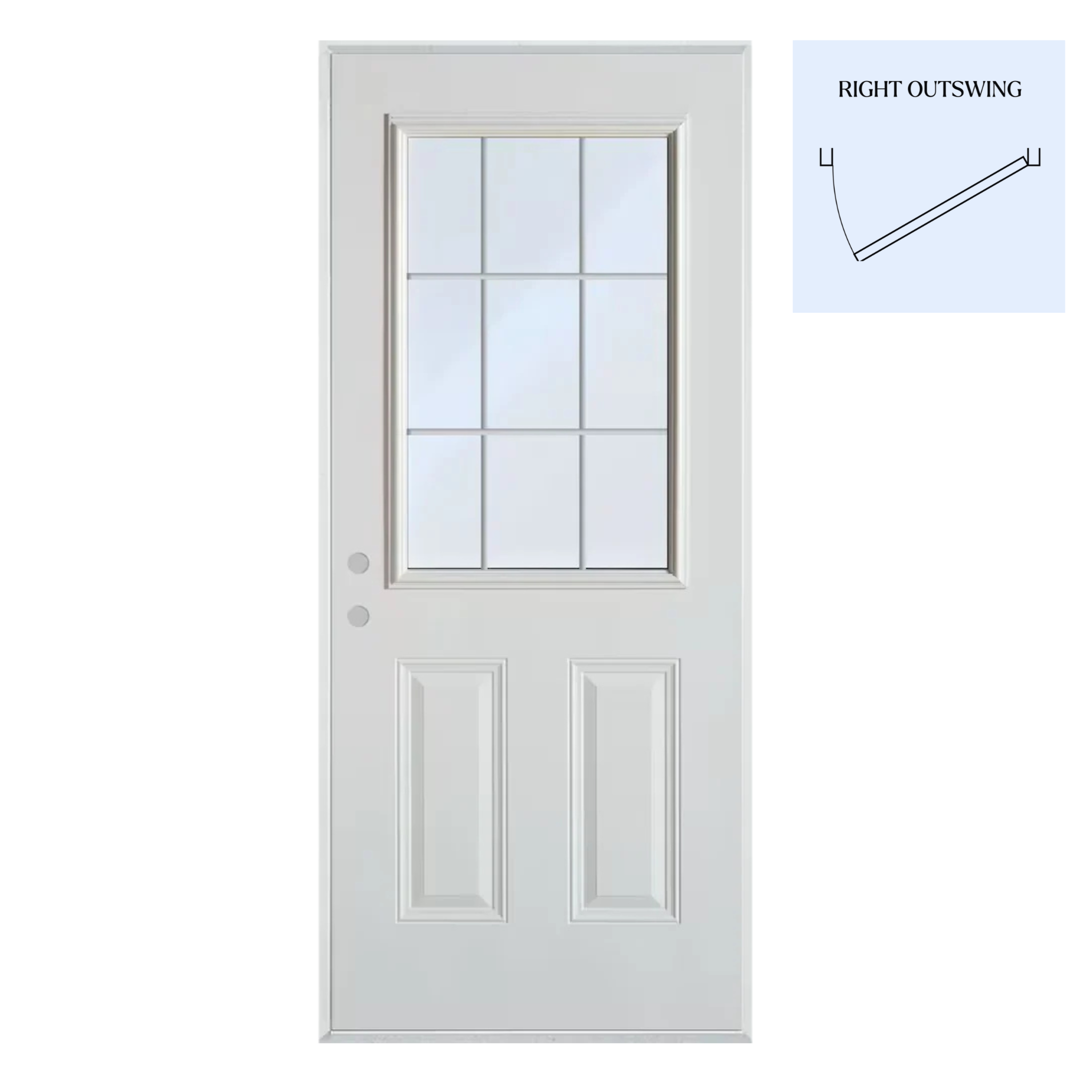 Half Glass 32"X80" Outswing Door