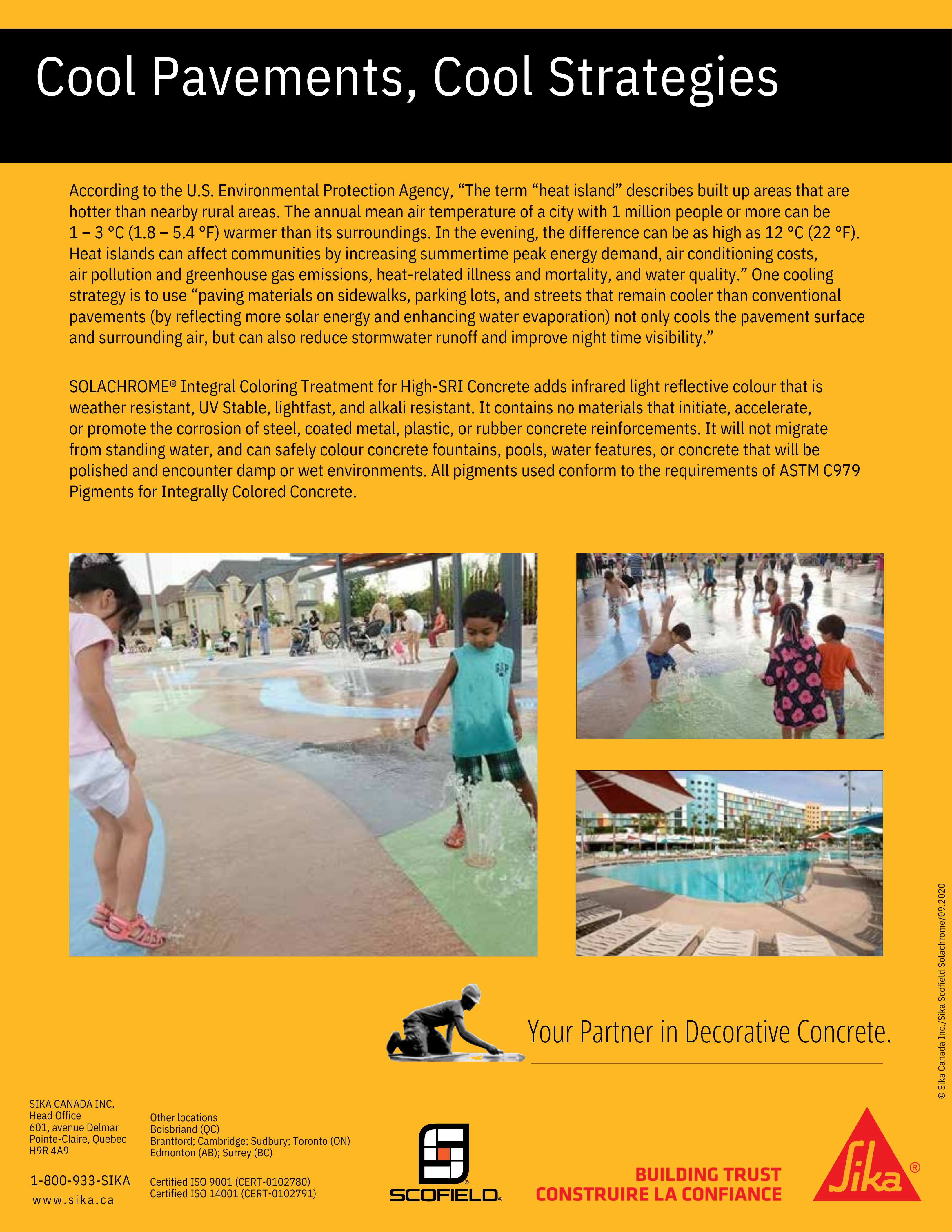 SOLACHROME Integral Coloring Treatment for High-SRI Concrete