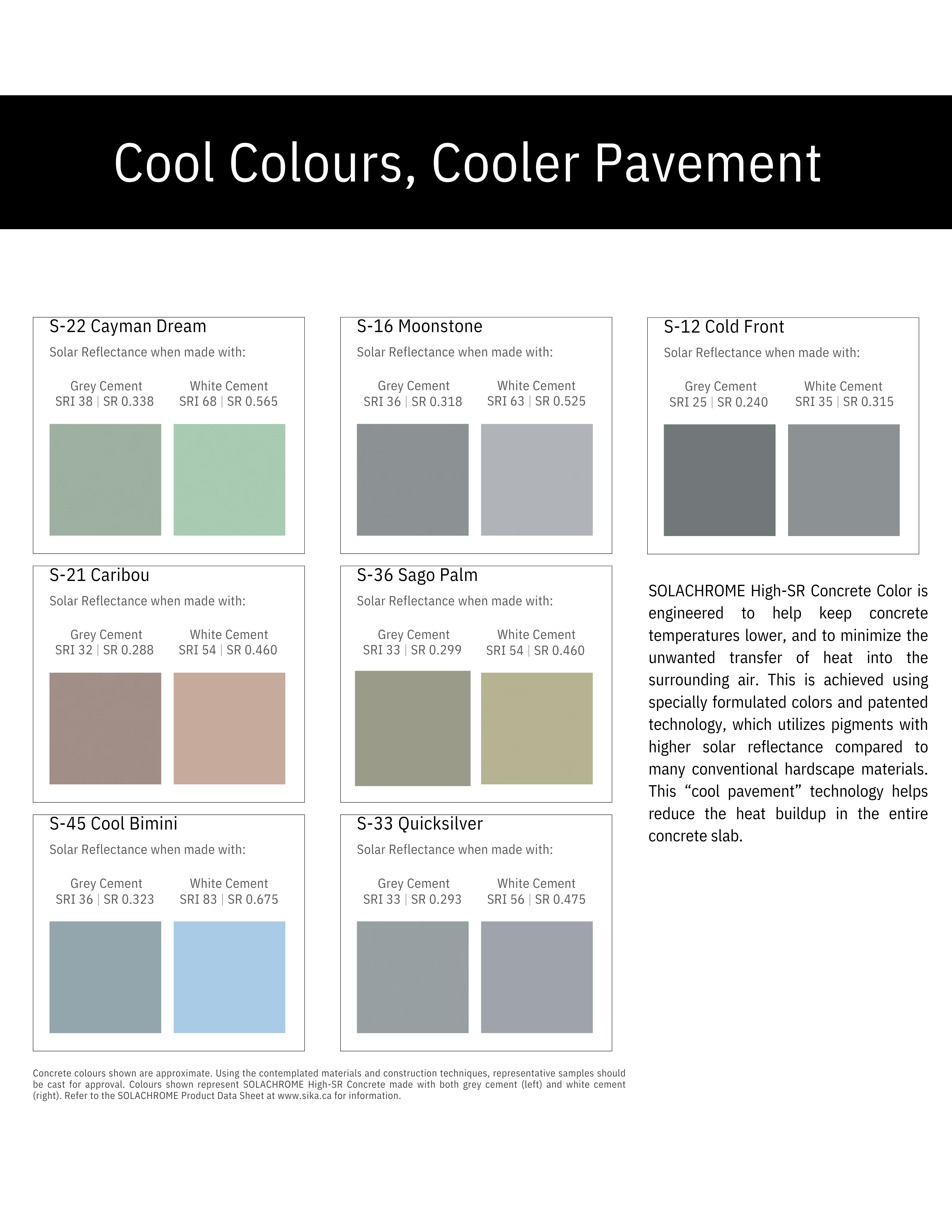 SOLACHROME Integral Coloring Treatment for High-SRI Concrete