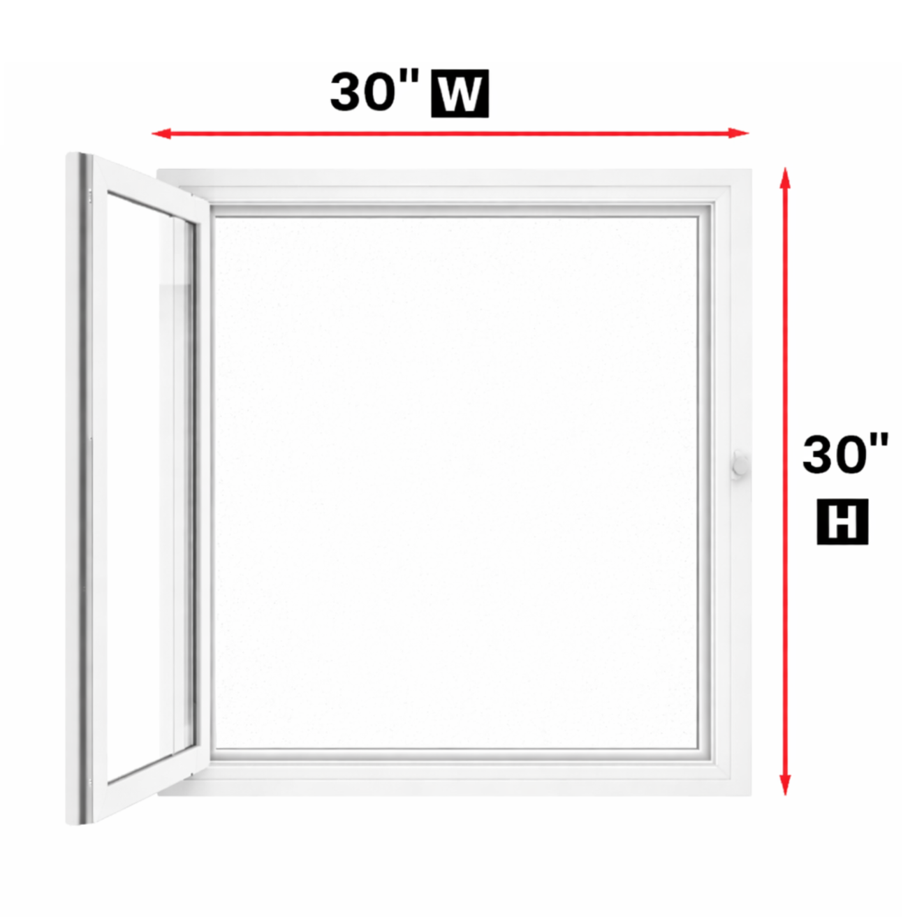 Hopper/Egress Window 30-inch W x 30-inch H