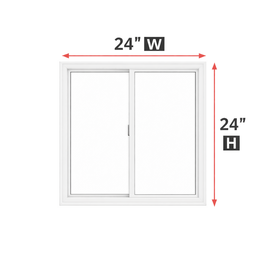 Single Slider Window 24-inch W x 24-inch