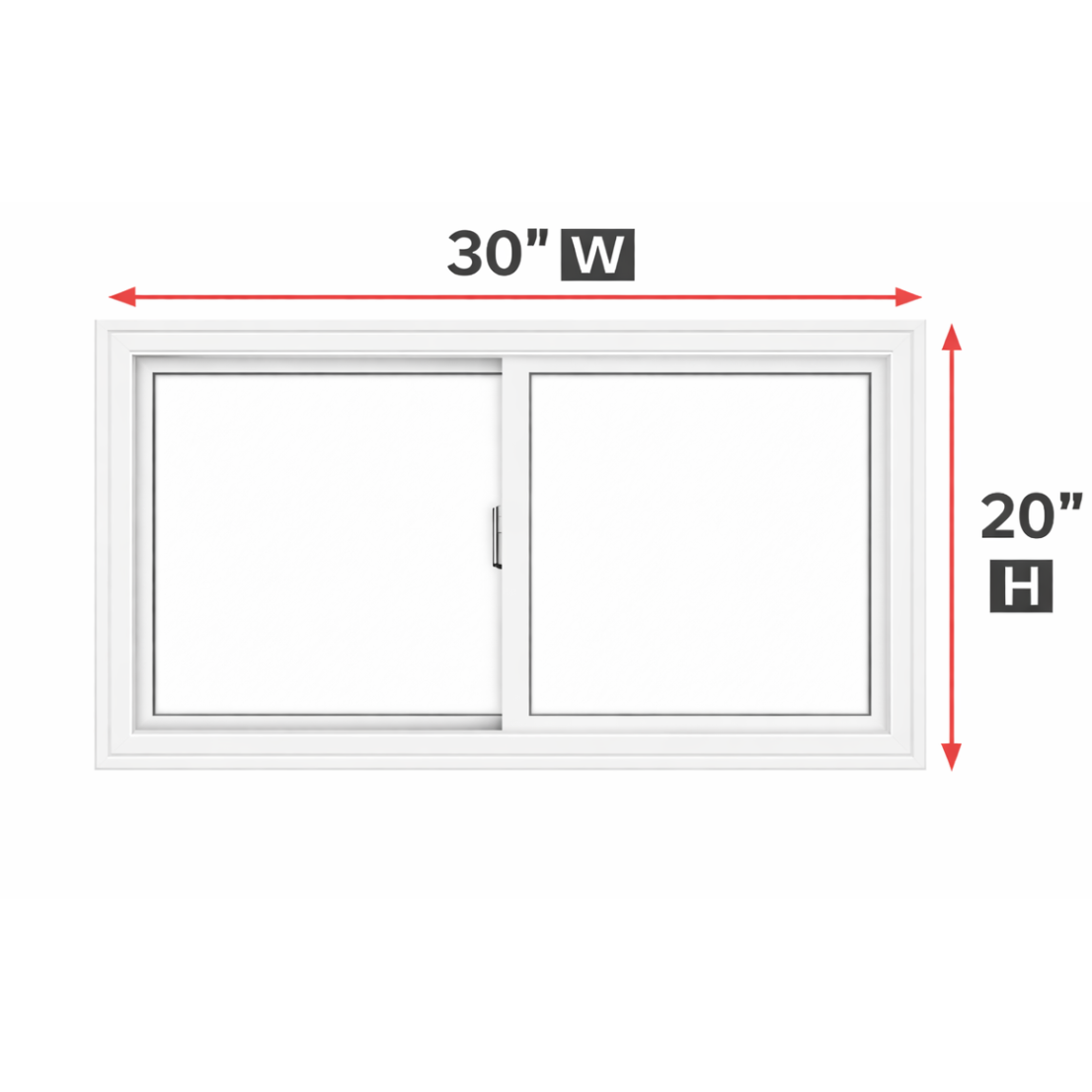 Double Slider Window 30-inch W x 20-inch H