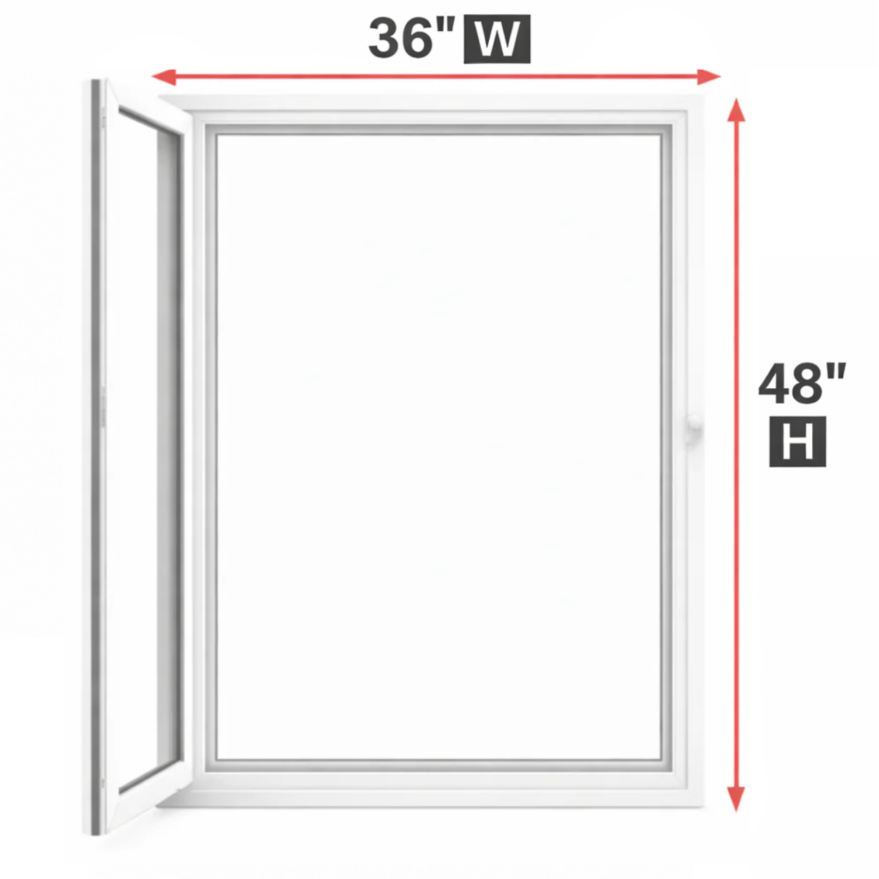 Hopper/Egress Window 36-inch W x 48-inch H