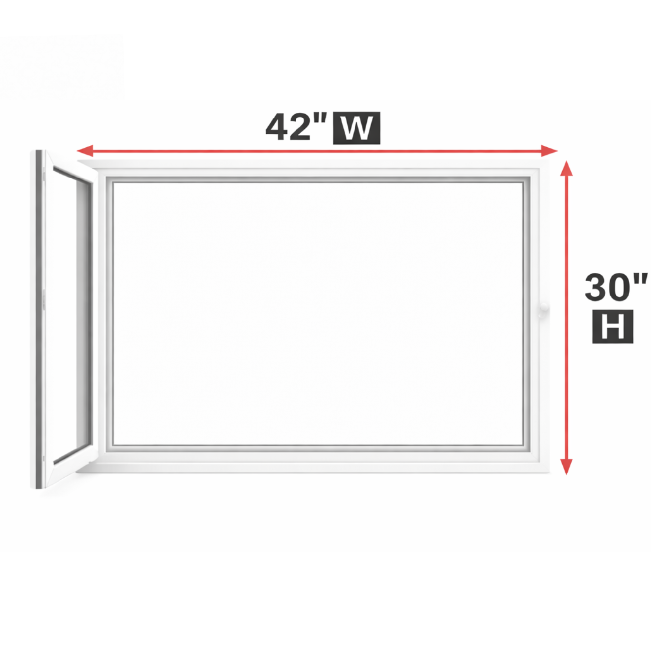 Hopper/Egress Window 42-inch W x 30-inch H
