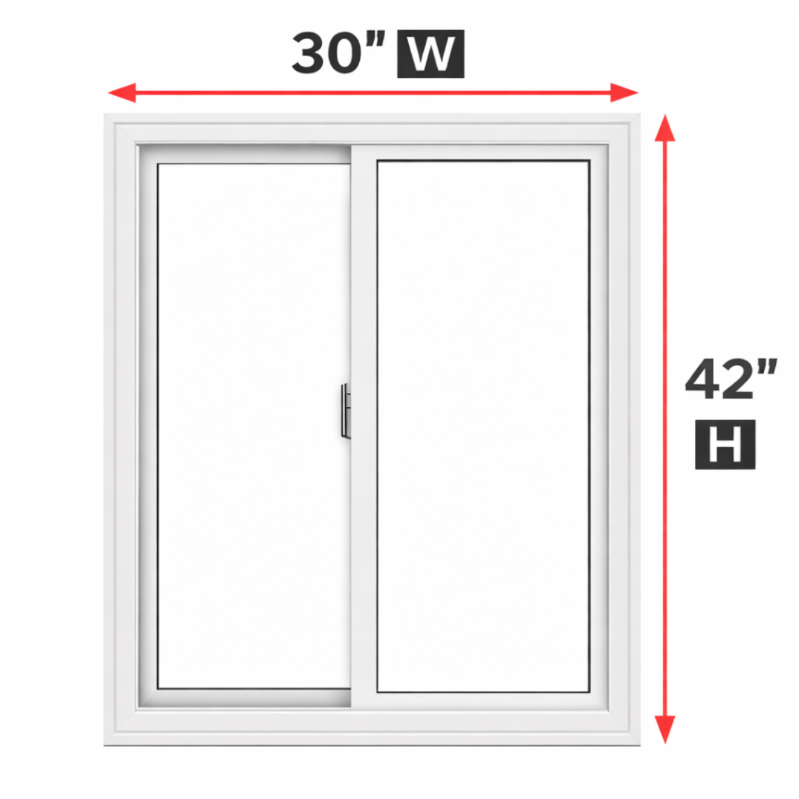 Double Slider Window 30-inch W x 42-inch H