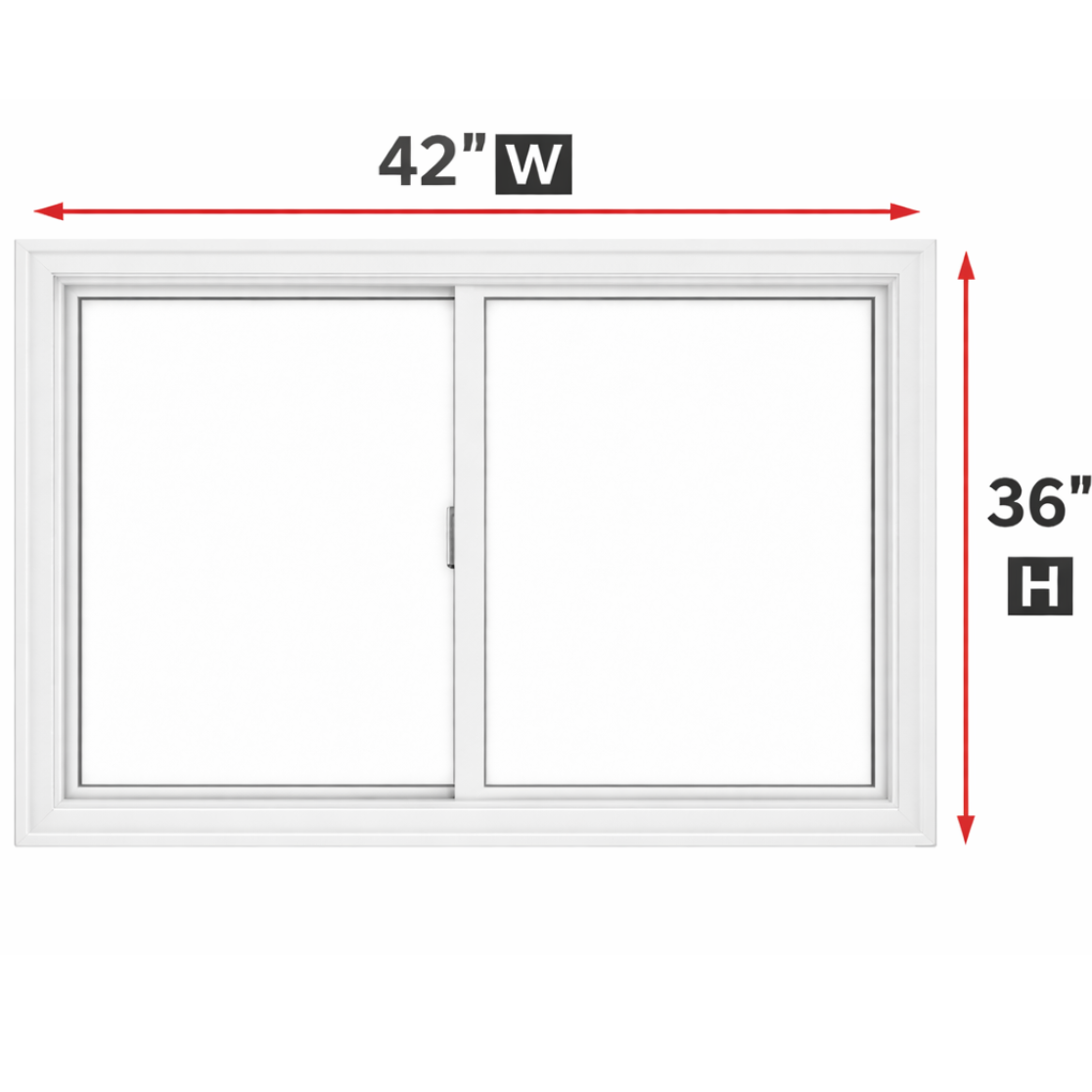 Double Slider Window 42-inch W x 36-inch H