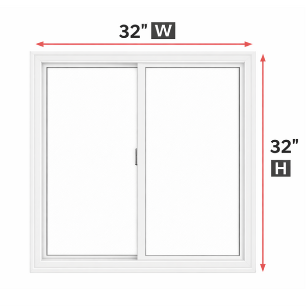 Double Slider Window 32-inch W x 32inch H