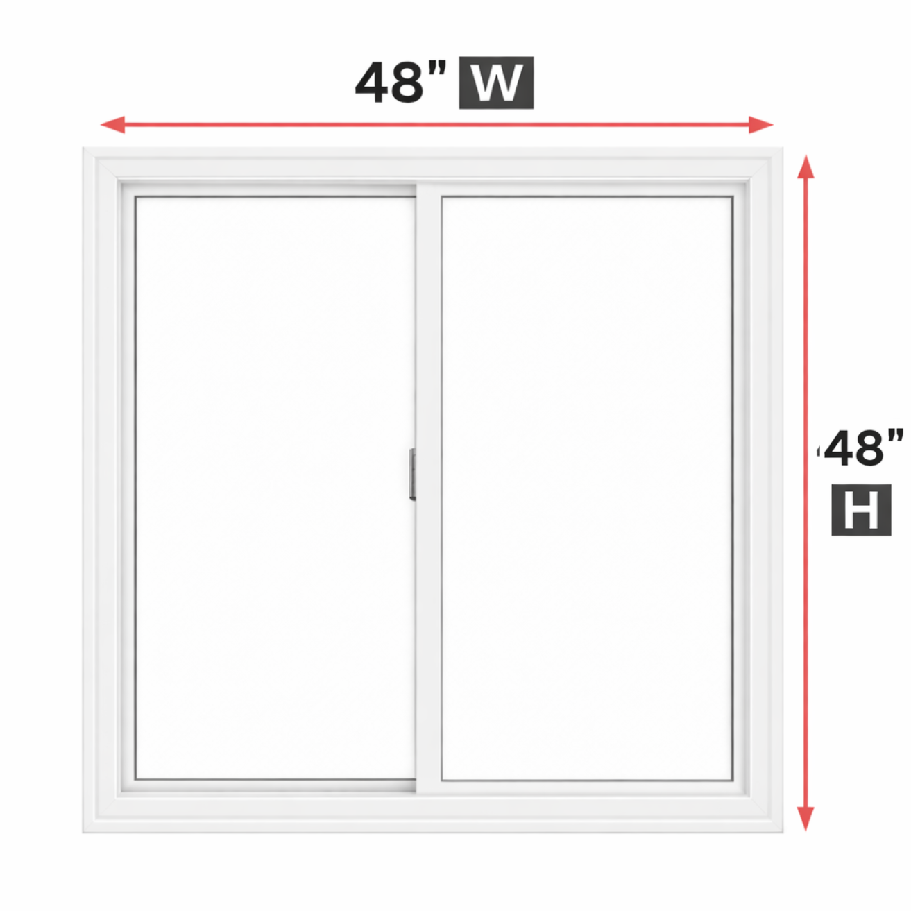 Double Slider Window 48-inch W x 48-inch H