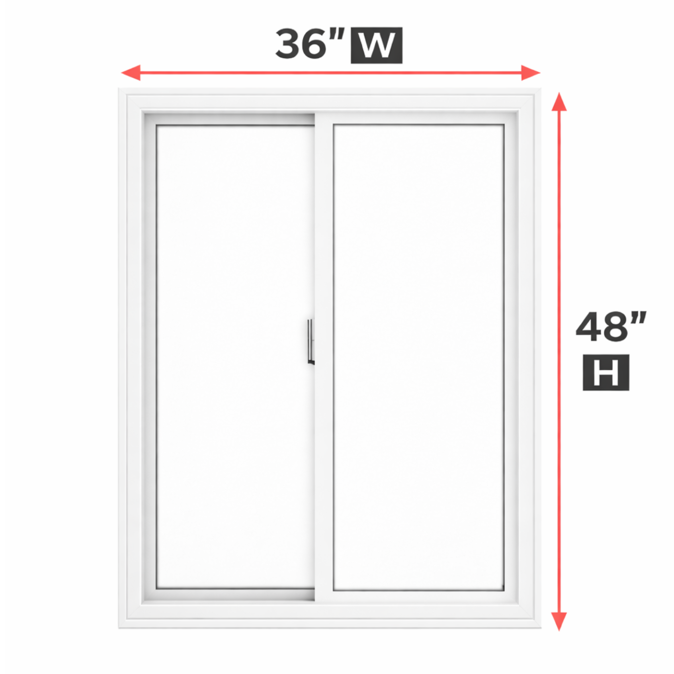 Double Slider Window 36-inch W x 48-inch H