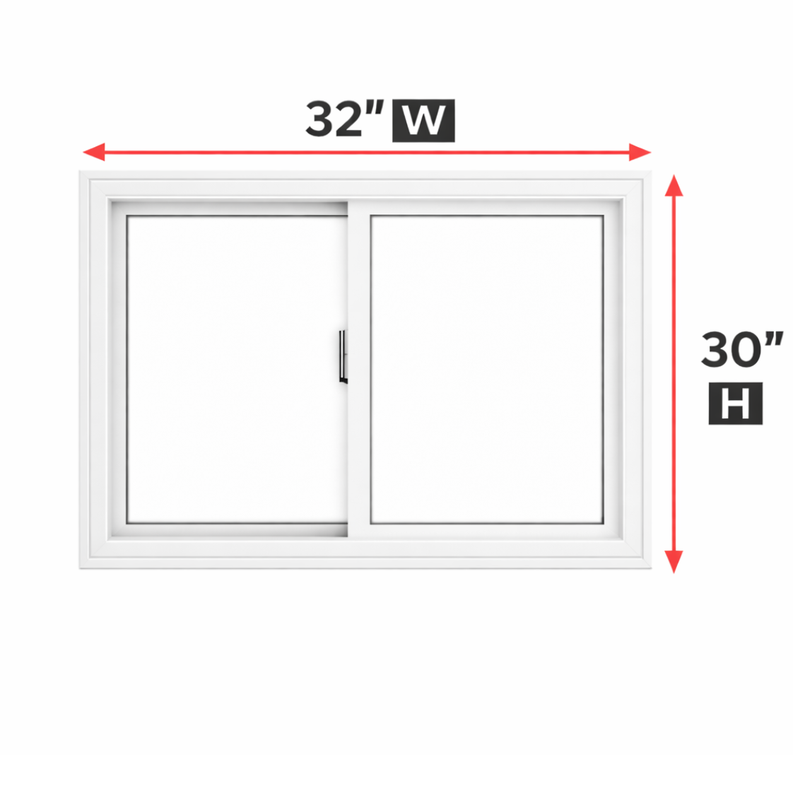 Double Slider Window 32-inch W x 30-inch H