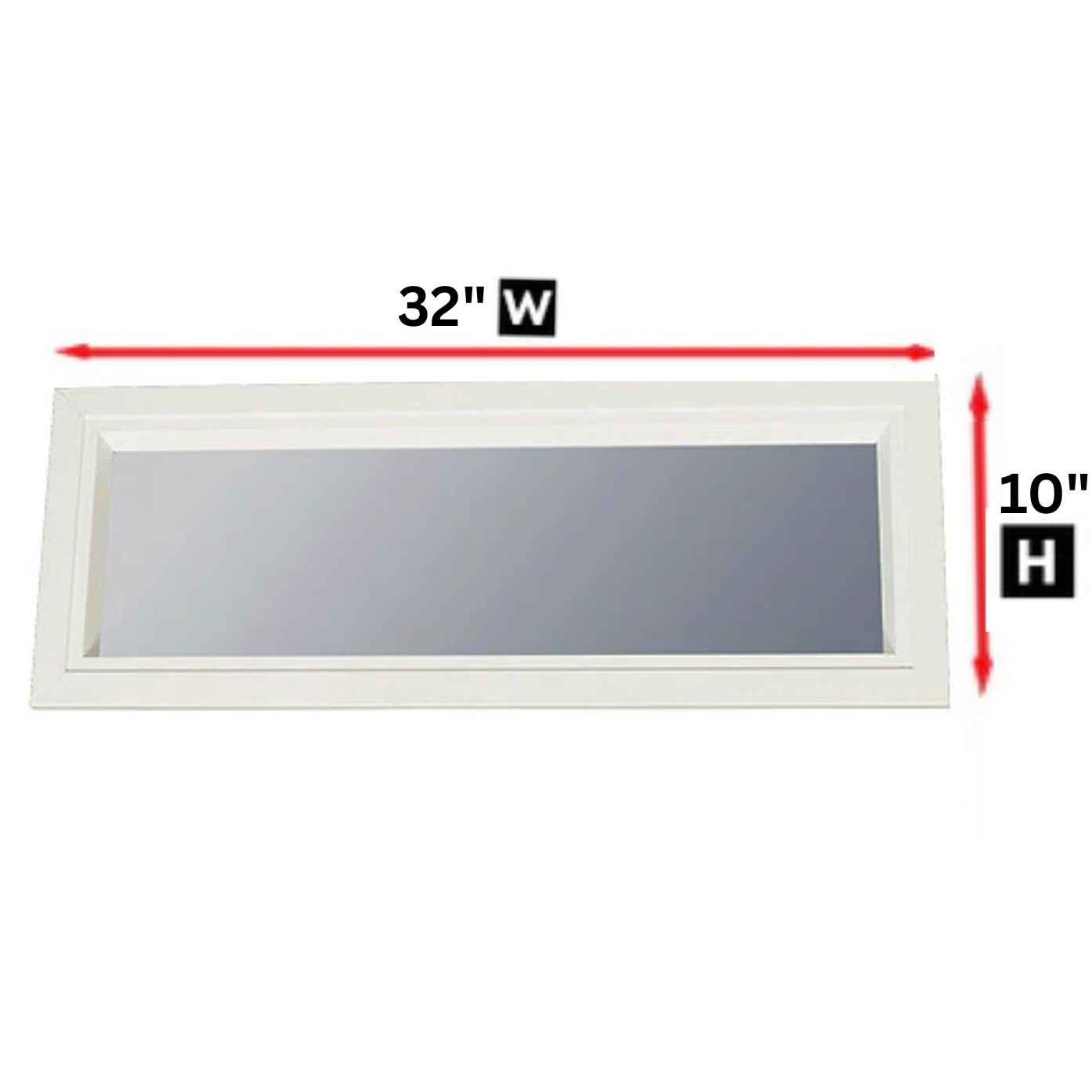 Fixed Glass Window 32-inch W x 10-inch H