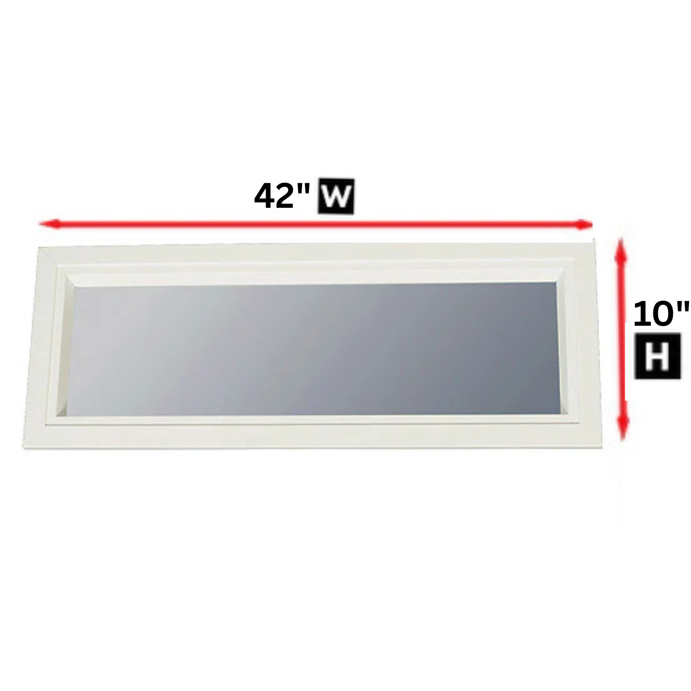 Fixed Glass Window 42-inch W x 10-inch H