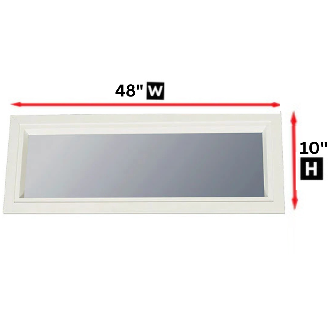 Fixed Glass Window 48-inch W x 10-inch H