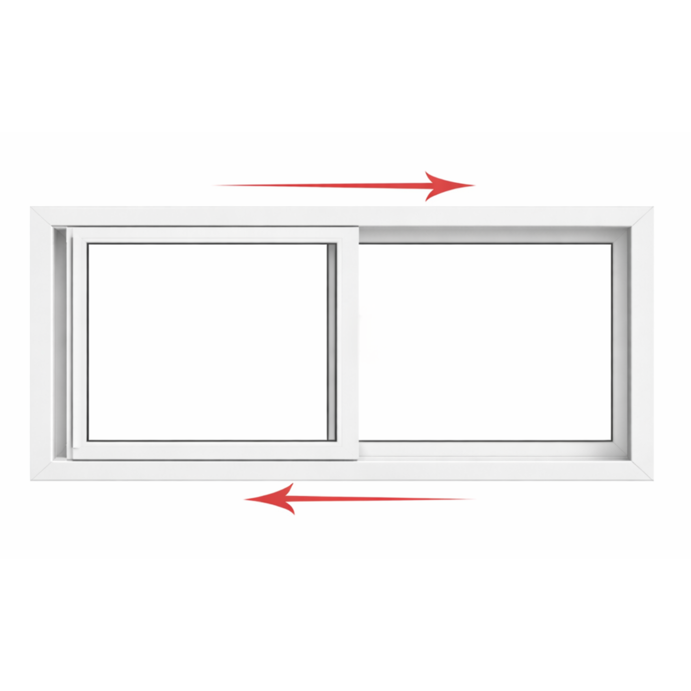 Double Slider Window 48-inch W x 24-inch H