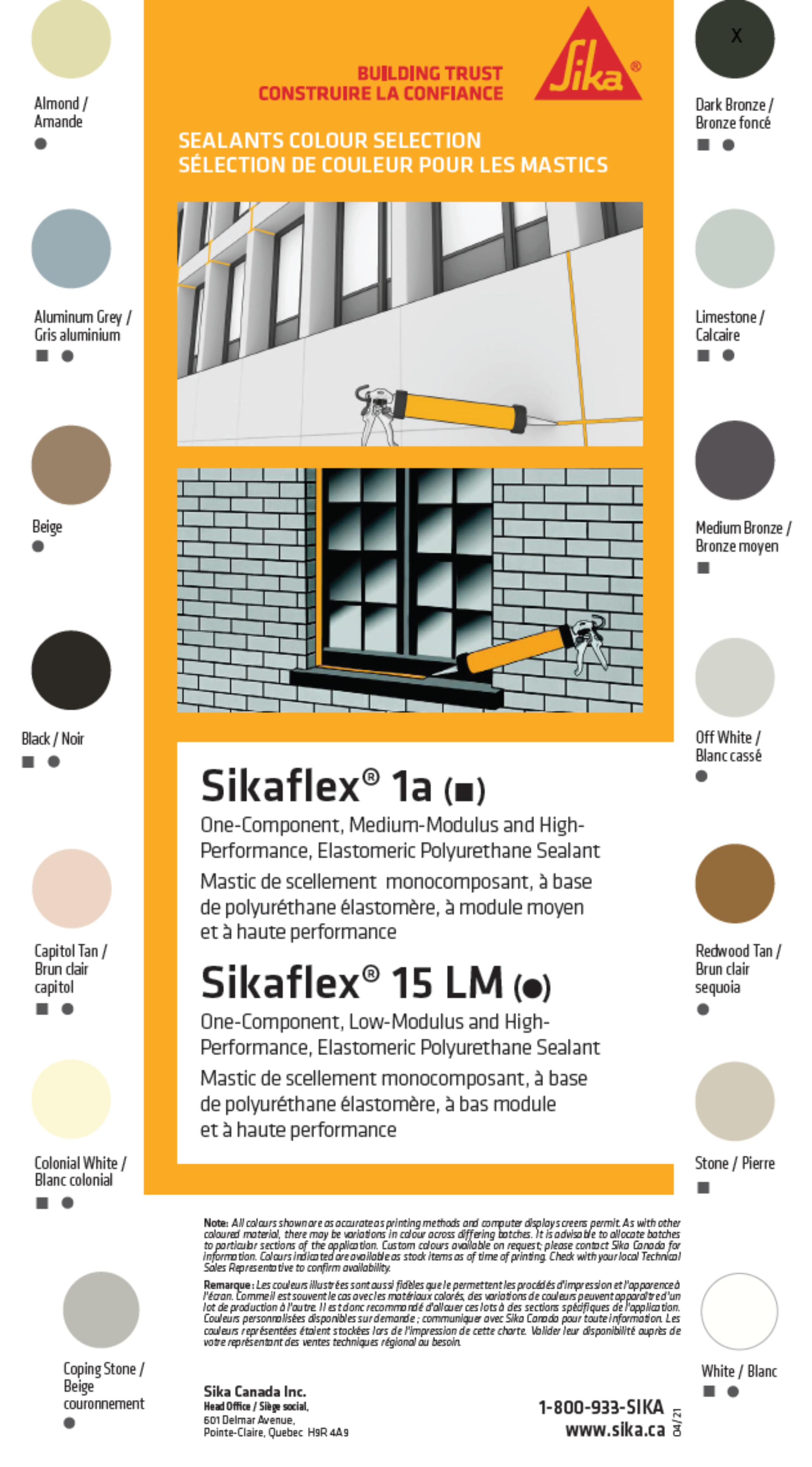 Sikaflex-1a  Cartridges Cont. 300 mL (24/case)