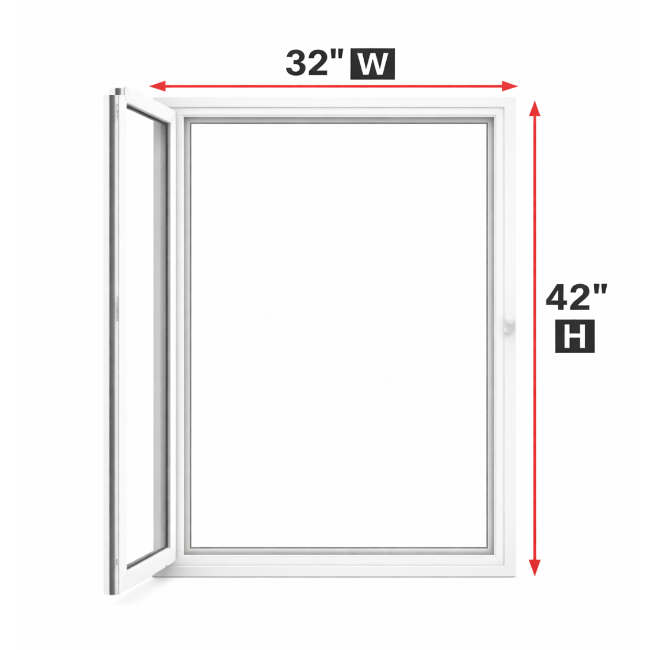 Hopper/Egress Window 32-inch W x 42-inch H