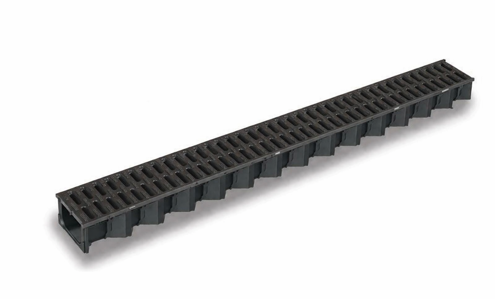 ACO Hexaline 1m Black Plastic Channel Drain