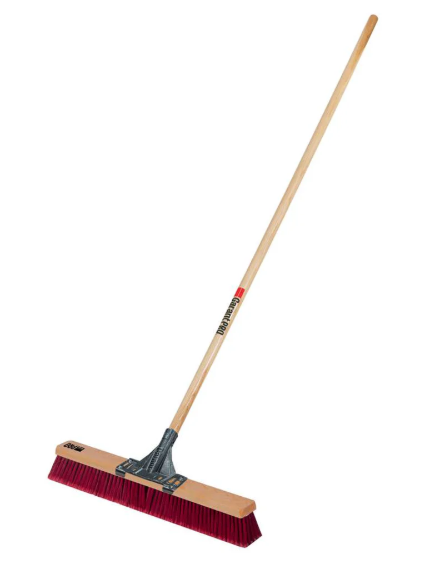 Garant Pro Push Broom, 24", Multi, Wood Handle