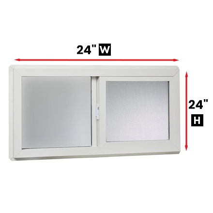 Single Slider Window 24-inch W x 24-inch