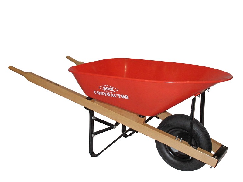 ERIE WHEELBARROW- STEEL TRAY- AIR TIRE