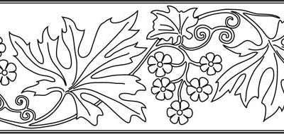 Autumn Leaf Border Stamp