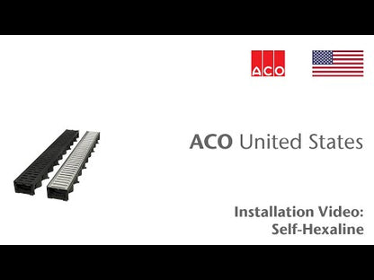 ACO Hexaline 1m Black Plastic Channel