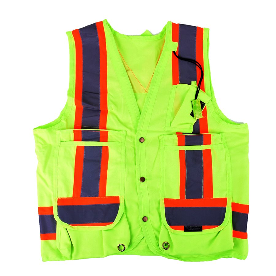 SURVEYOR VEST HI-VIS HI-VIS YELLOW (OSFA)